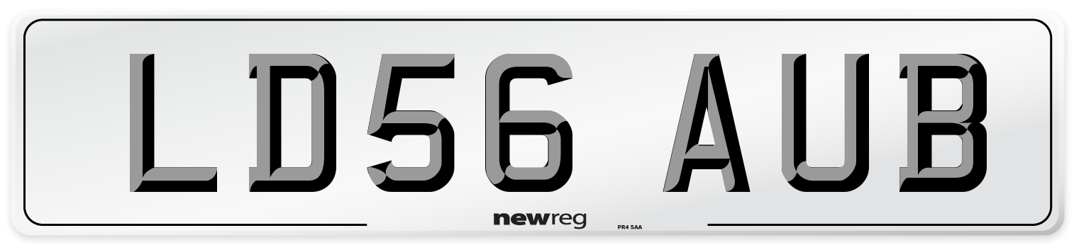 LD56 AUB Number Plate from New Reg